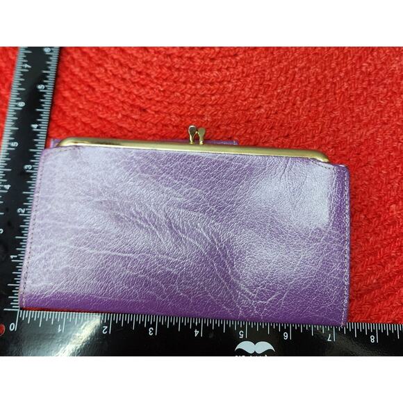 70s Vintage Rolfs Purple Leather Ladies Wallet - Picture 2 of 5